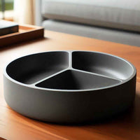 Tarjoiluastia jakajilla - Kolmilokero Tarjotin 20 x 6,5 cm modernilla muotoilulla, täydellinen naposteltaville tai säilytykseen olohuoneessa.