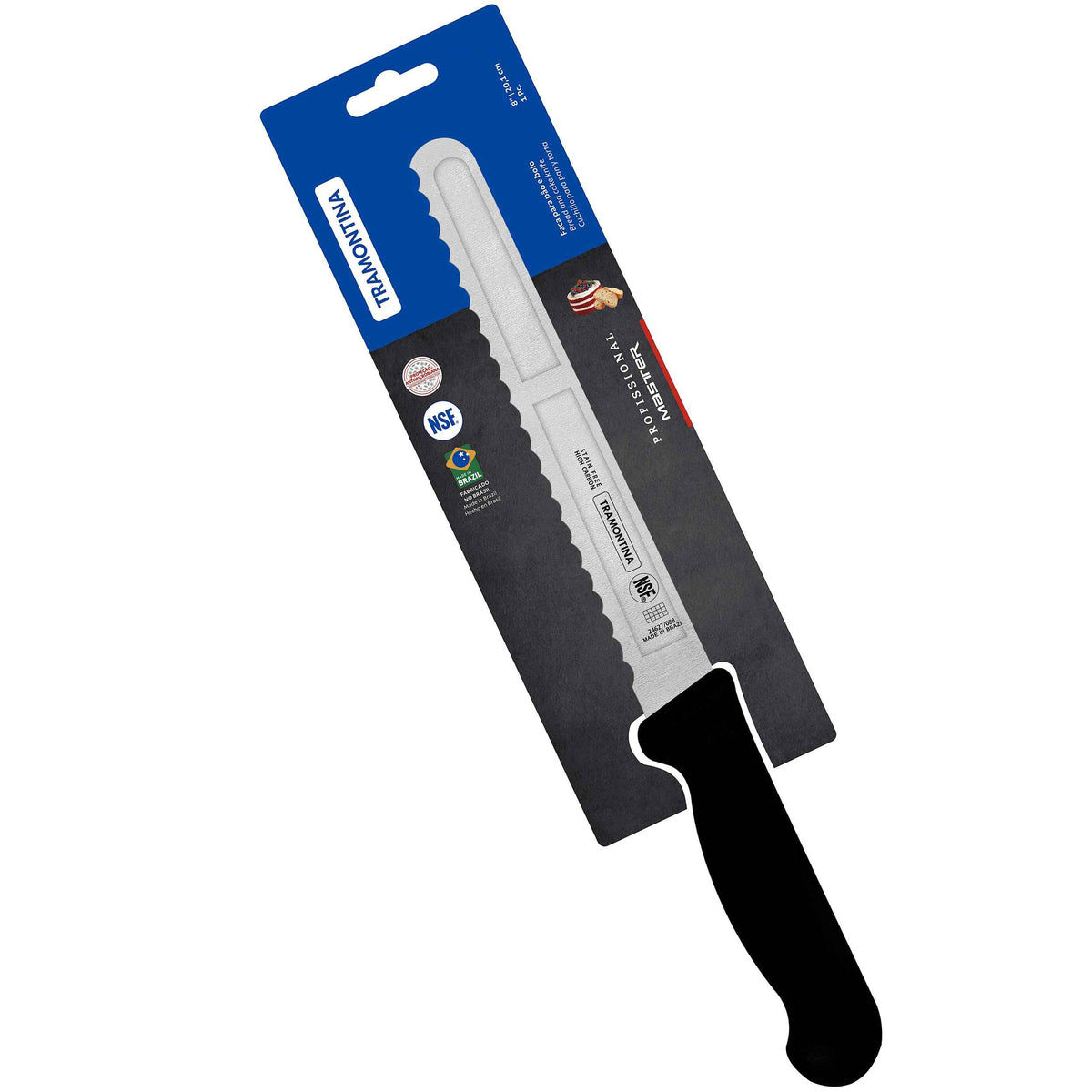 Tramontina leipäveitsi pakkauksessa, 20 cm