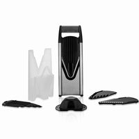 Börner V6 ExclusiveLine Mandoliini ja kaikki osat: viipaleterät, suojalevy ja multibox-säilytysratkaisu keittiöön.