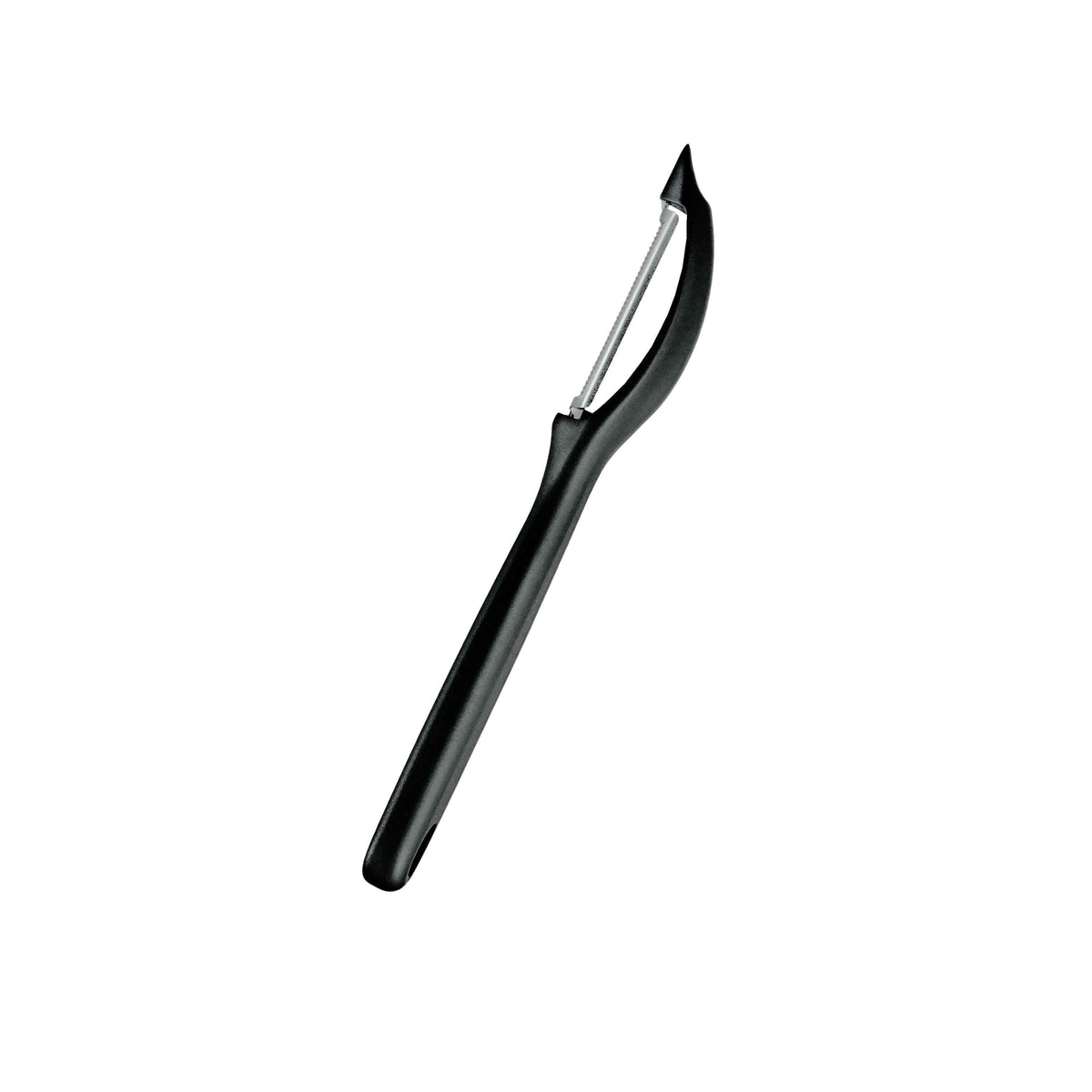 Victorinox Kuorija musta - Terävä ja kestävä yleiskuorija hedelmien ja vihannesten kuorimiseen. Tyylikäs ja käytännöllinen keittiöväline.