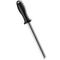 Swiss Classic Teroituspuikko, 20 cm pyöreä käsiteroitin mustalla kahvalla. Erinomainen veitsien teroittamiseen keittiössä.