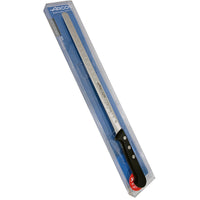 Arcos Lohi-/Siivutusveitsi 29 cm myyntipakkauksessa. Ovaalihiottu terä ja Nitrum-teräs takaavat laadukkaan leikkuukokemuksen keittiössä.