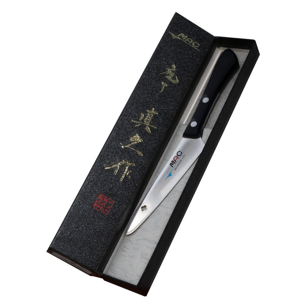 MAC Kuorimaveitsi 10 cm lahjapakkauksessa. Tyylikäs ja käytännöllinen valinta keittiöön tai lahjaksi.