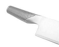 Global Classic G-2 kokkiveitsi 20 cm – lähikuva rei’itetystä teräksisestä kahvasta ja terästä.