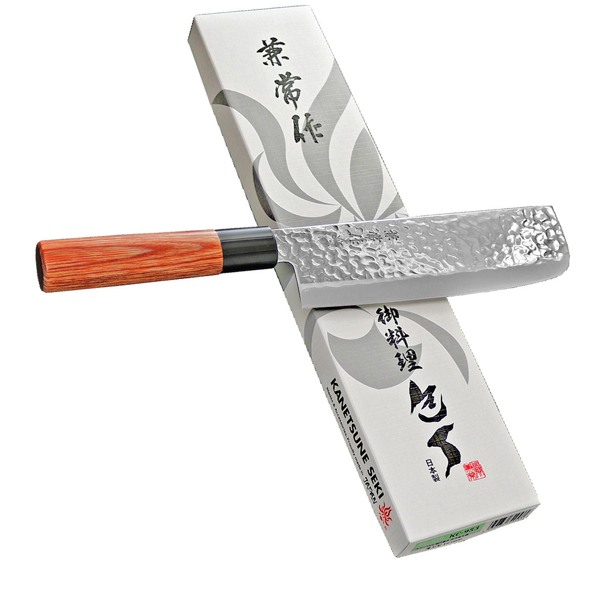 Kanetsune Seki KC-950 Nakiri - Paras vihannesveitsi pakkauksessa, japanilainen laatutyökalu keittiöön vihannesten käsittelyyn.