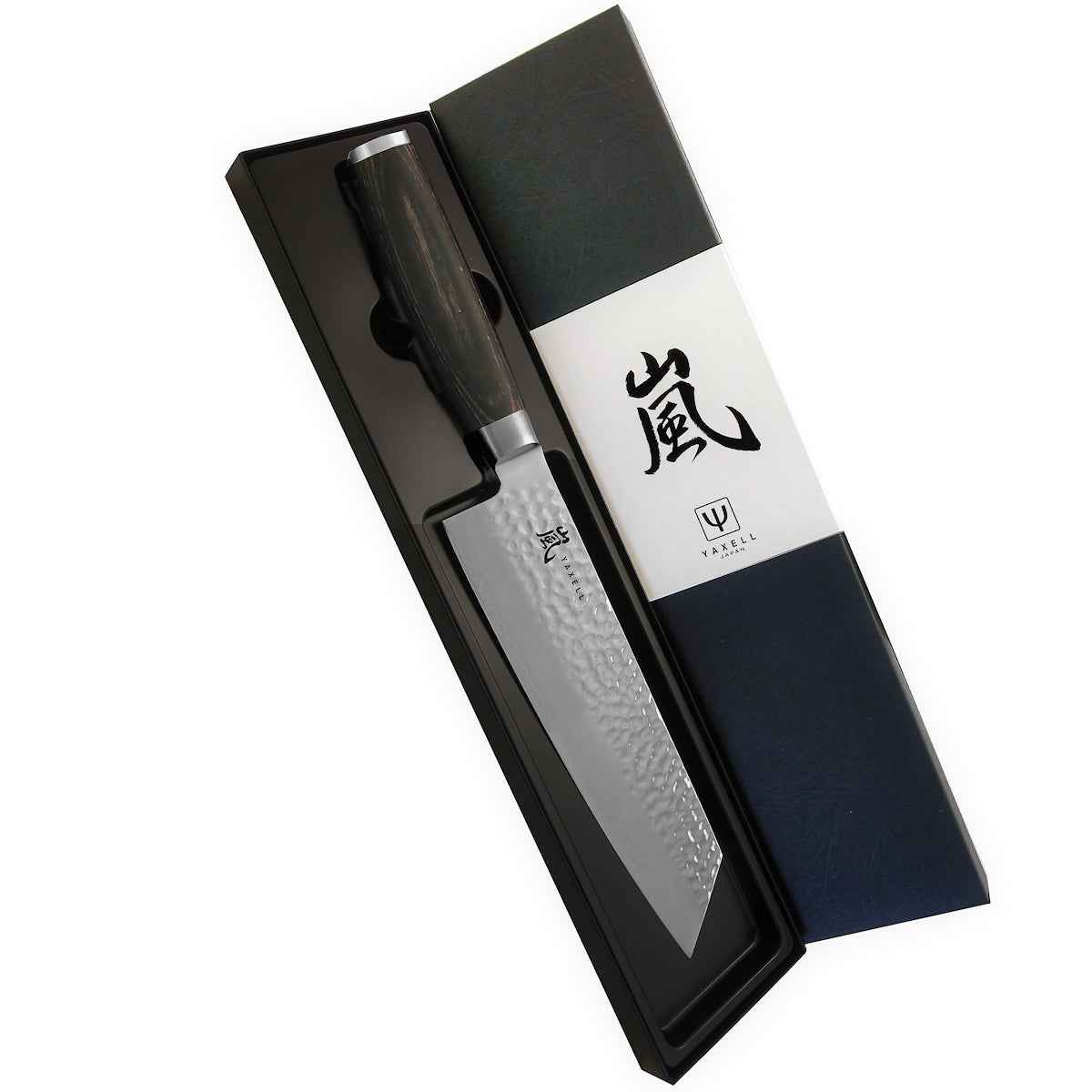Yaxell Taishi kiritsuke 20 cm kokkiveitsi mustassa lahjapakkauksessa