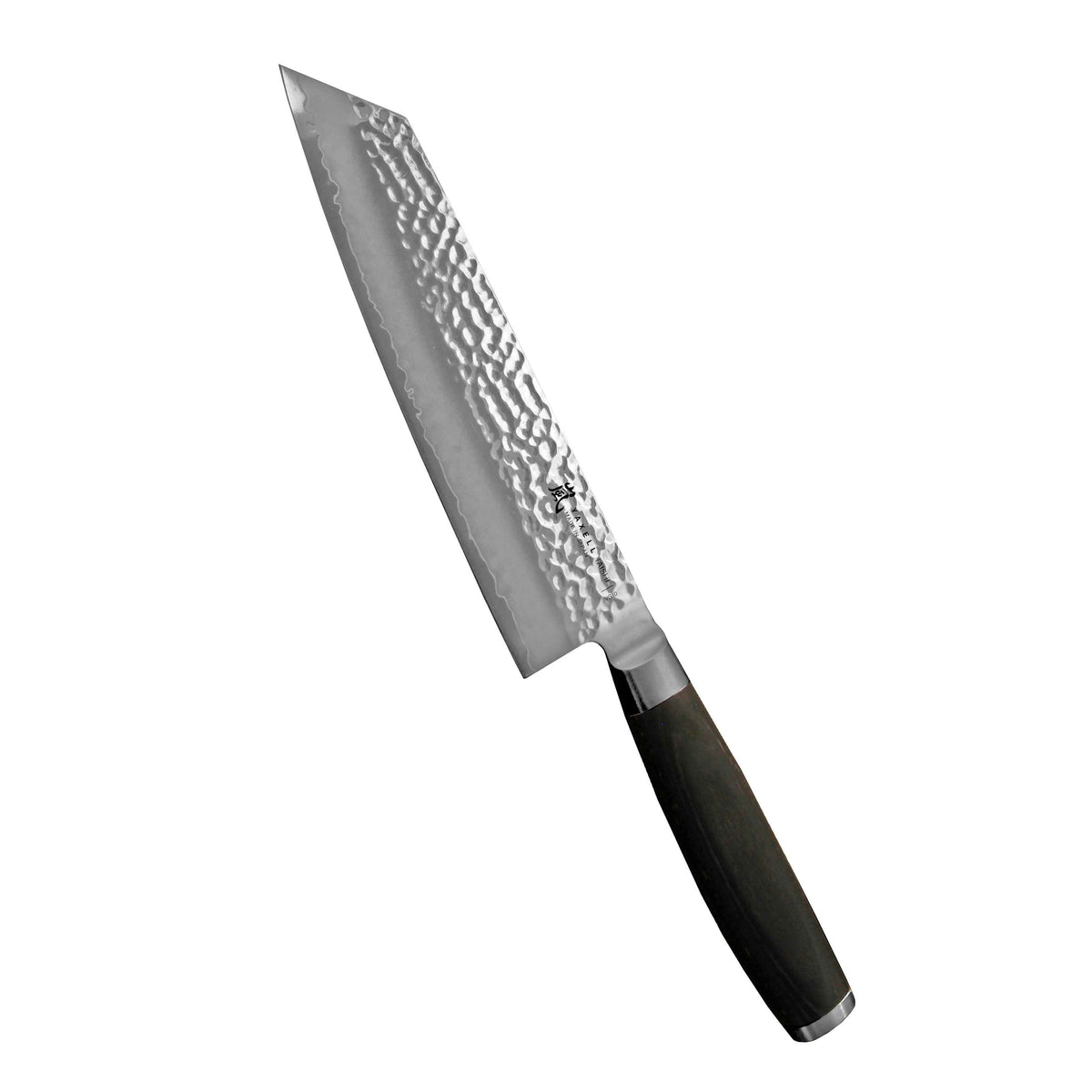 Yaxell Taishi kiritsuke 20 cm kokkiveitsi, kuvioitu terä ja musta kahva