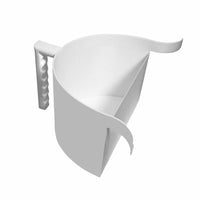 Pöytäroska-astia Puhdas Keittiö -kompakti valkoinen roskasäiliö ergonomisella kahvalla, helppo tyhjennys ja puhdistus.