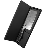 Yaxell Ran kiinalainen kokkiveitsi 18 cm musta kahva lahjapakkauksessa