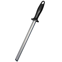 Timanttiteroituspuikko Veitsikauppa ovaali 24,5 cm, musta kahva. Kokkiveitsien teroittamiseen keittiövarusteena, 600 grit karkeus.