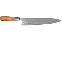 Suncraft Senzo Damascus kokkiveitsi, 24 cm terä, VG10 ydin, 33 kerrosta Damascusterästä ja puinen kahva.