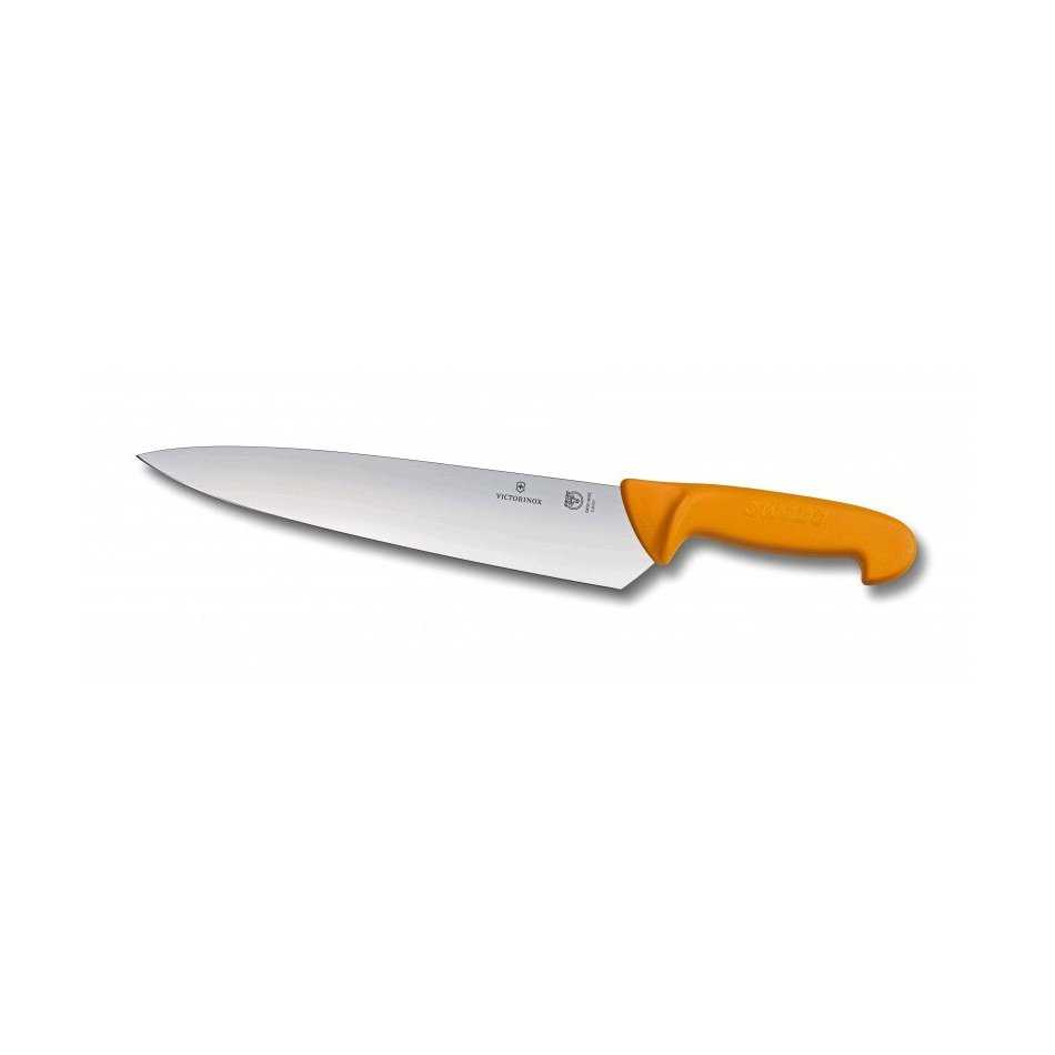 Victorinox Swibo kokkiveitsi 21cm, länsimaalainen kokkiveitsi oranssilla kahvalla – täydellinen tarkkaan ruoanlaittoon kotona ja ravintolassa.
