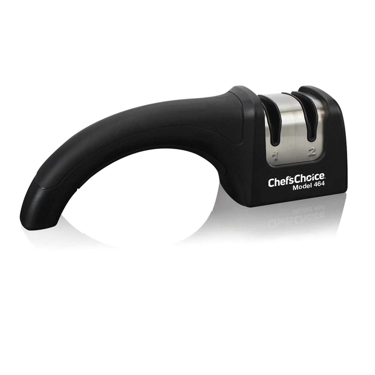 Chef's Choice M464 Pronto -käsikäyttöinen hahloteroitin ergonomisella kahvalla. Tehokas keittiöväline veitsien nopeaan teroitukseen kotikäytössä.