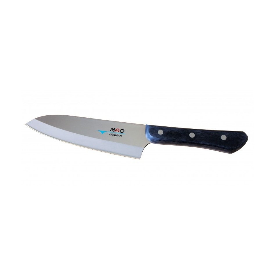 MAC Superior santoku SD-65 sivuprofiili musta kahva japanilainen veitsi