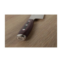 Yaxell Super Gou Vihannesveitsi 12 cm - Japanilainen Laatu, punasävyinen kahva yksityiskohtaisella logolla tuo tyyliä keittiövälineisiin.