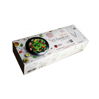 Börner V3 Trendline Mandoliinin myyntipakkaus, sisältää viipalointiterät, suikaleterät ja turvapidikkeen.