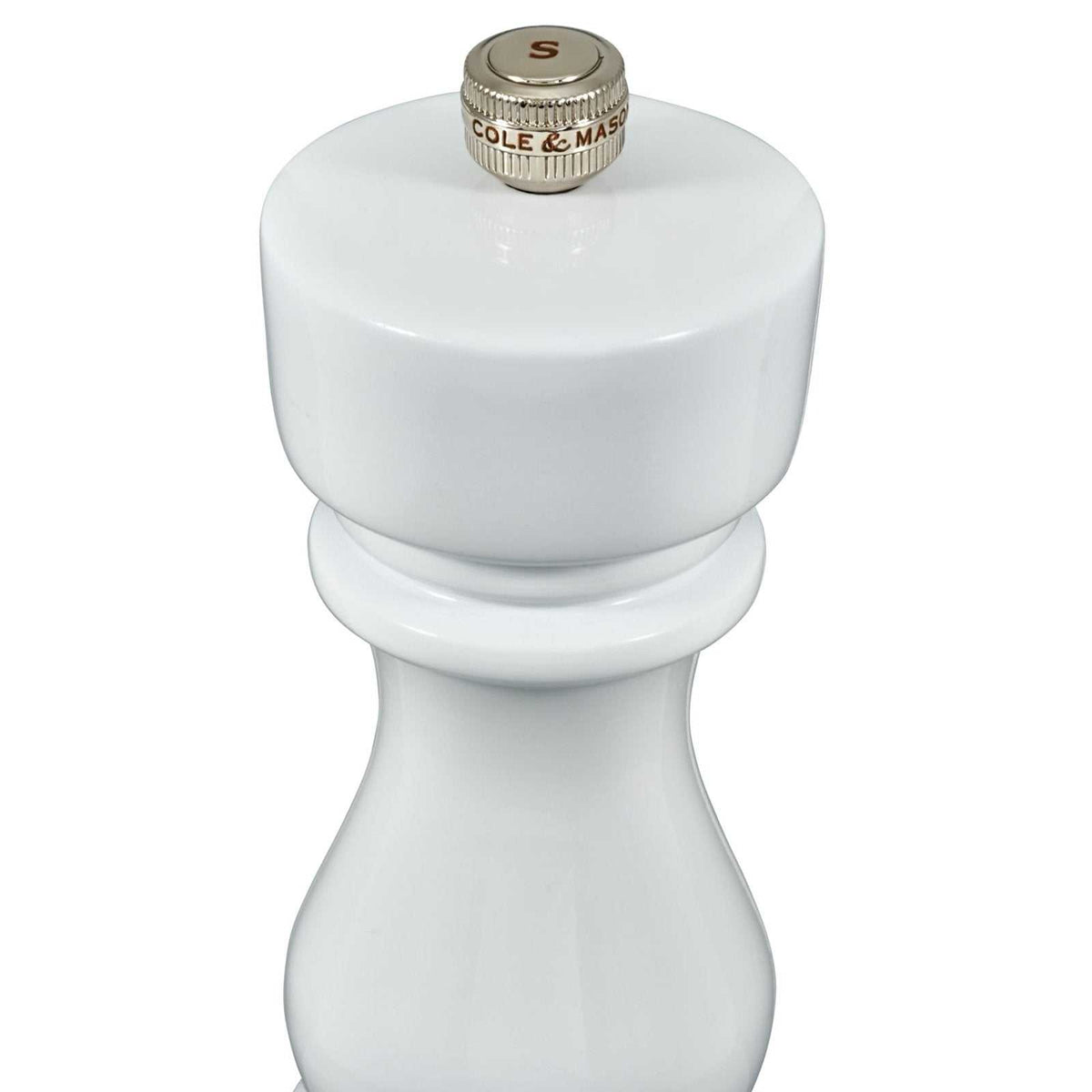 Valkoinen suolamylly ylhäältä, London White Glos