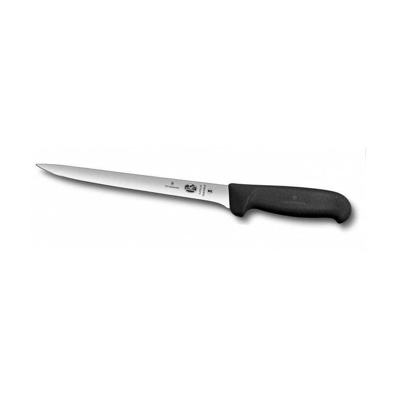 Victorinox fileointiveitsi mustalla kahvalla, joustava terä 18 cm