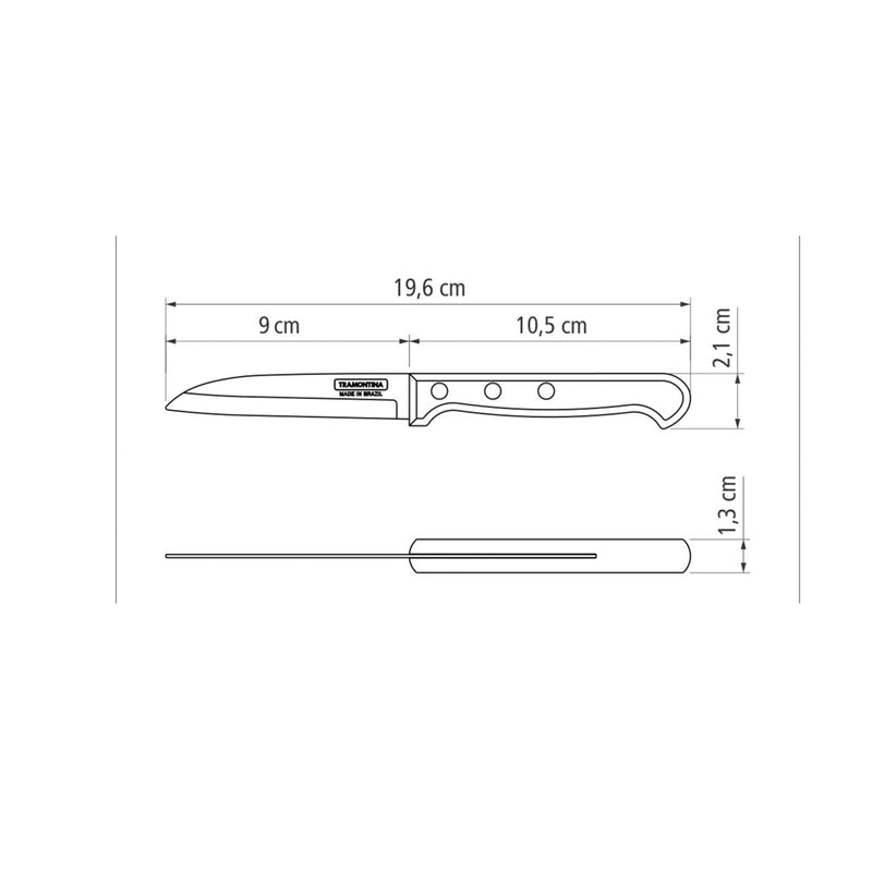 Tramontina Polywood Vihannesveitsi, 9 cm