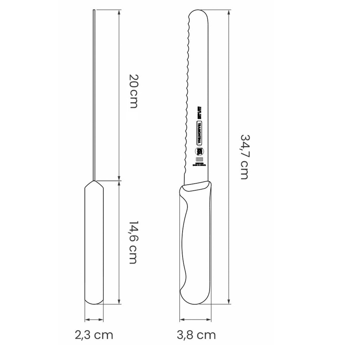 Tramontina Professional Leipäveitsi, 20 cm