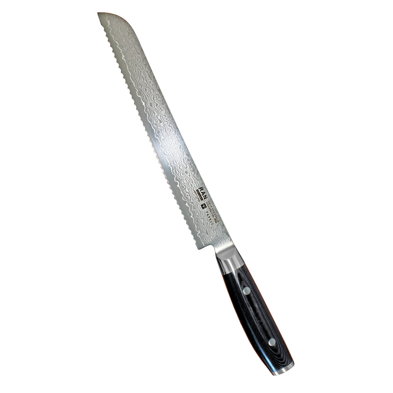 Yaxell Ran Damascus Bread Knife, 23 cm