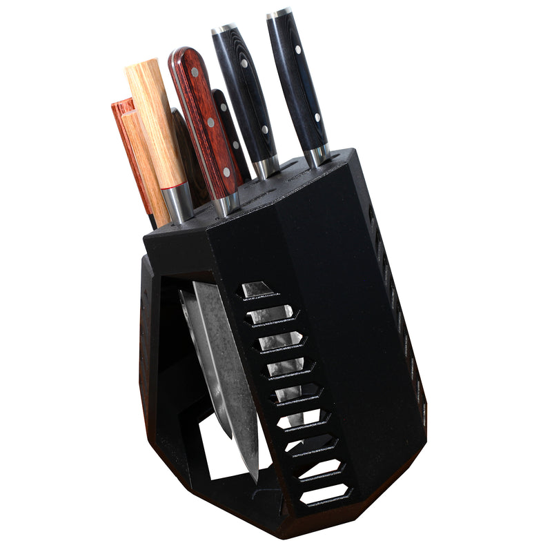 Obsidian Knife Holder/ Knife Block, for 8 knives