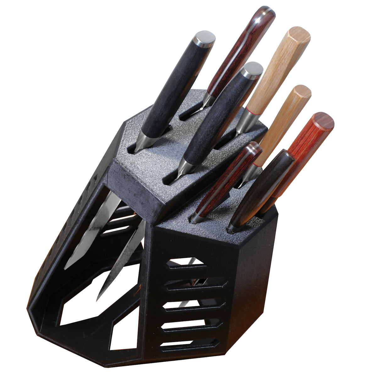 Obsidian Knife Holder/ Knife Block, for 8 knives