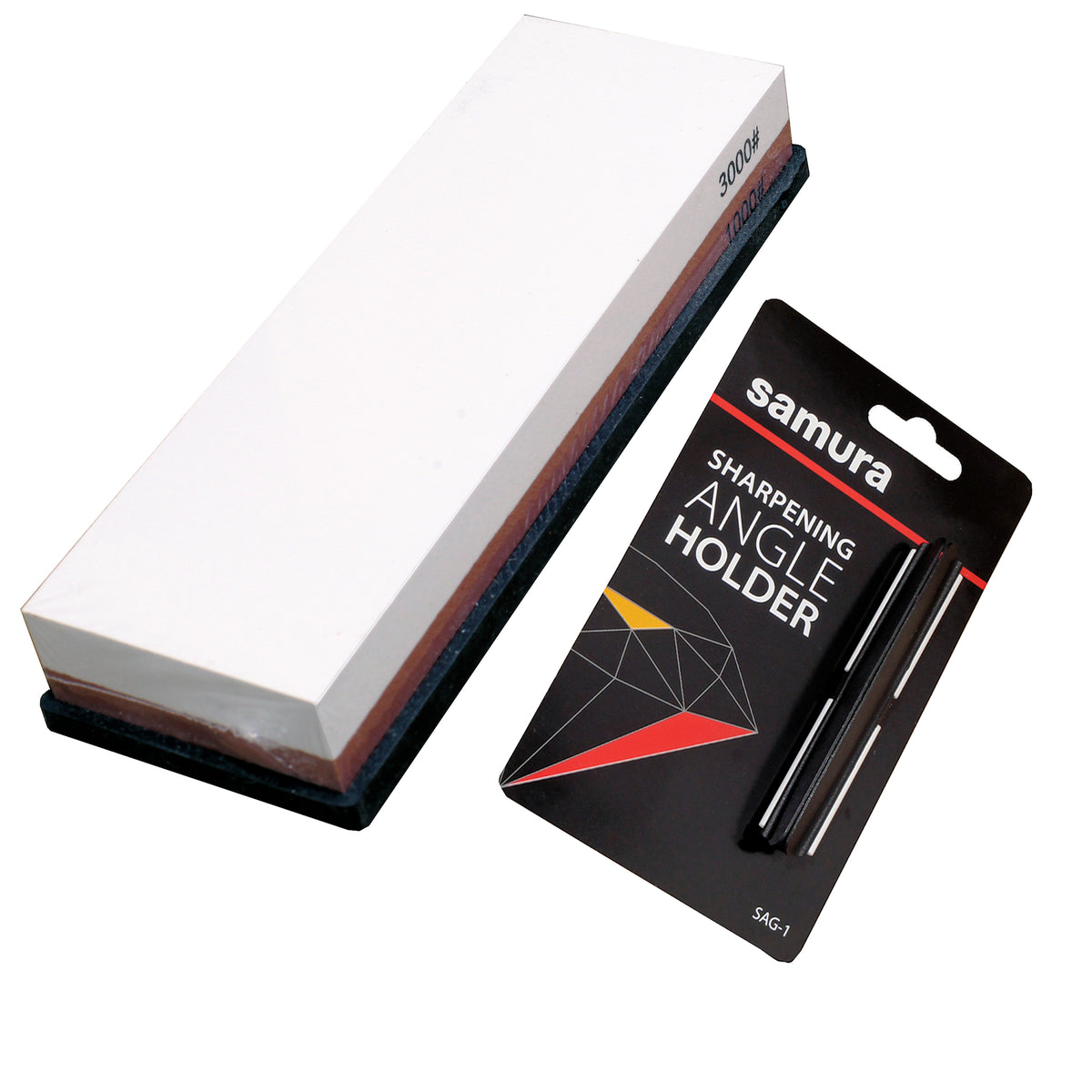 Knife store sharpening stone 1000/3000 with Samura angle guide