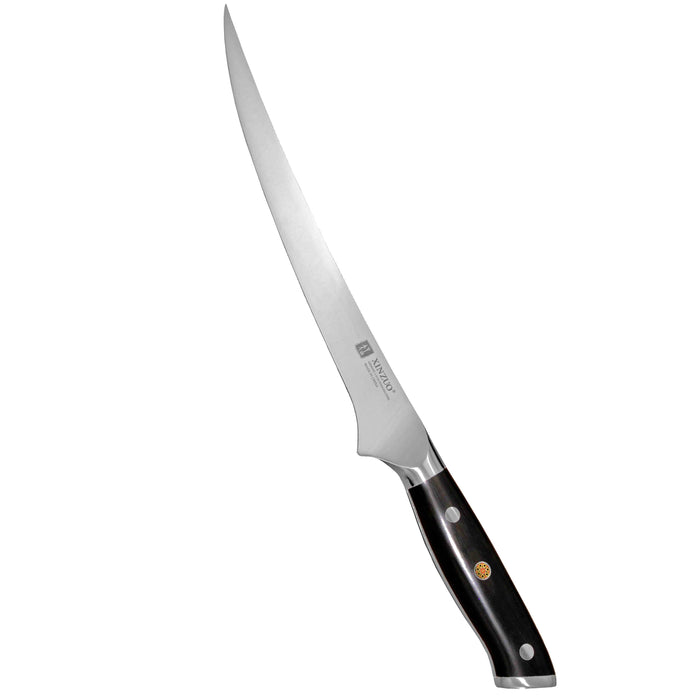 Xinzuo Fileerausveitsi - Ammattilaisille, 23 cm pitkä terävä ja kestävä hiiliteräksinen veitsi, ergonominen kahva tarkkaan fileointiin.
