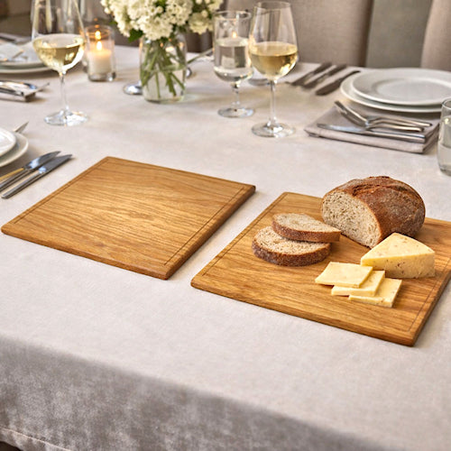 HAH Tarjoilualusta/ Leikkuulauta Tammipuusta 31 x 31 x 1,5 cm