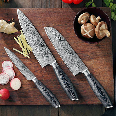 Xinzuo Ya Damascus Veitsisetti, 3 osaa