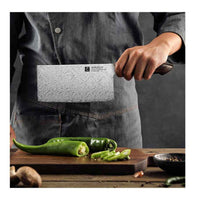 Xinzuo Jiang Damascus Kiinalainen Kokkiveitsi, 18 cm