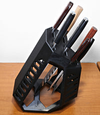 Obsidian Knife Holder/ Knife Block, for 8 knives