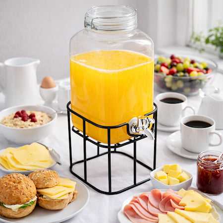 Lasinen juoma-annostelija hanalla 3,6 l