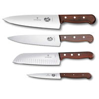 Victorinox Veitsisarja Puukahvoilla ja Dorre Kira 2-puolinen veitsimagneetti, 5 osaa