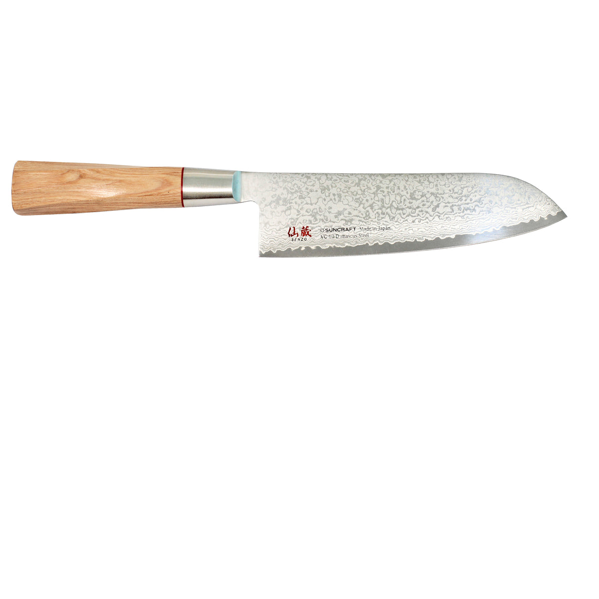 Suncraft Senzo Damascus Twisted Octagon Santoku, 17 cm