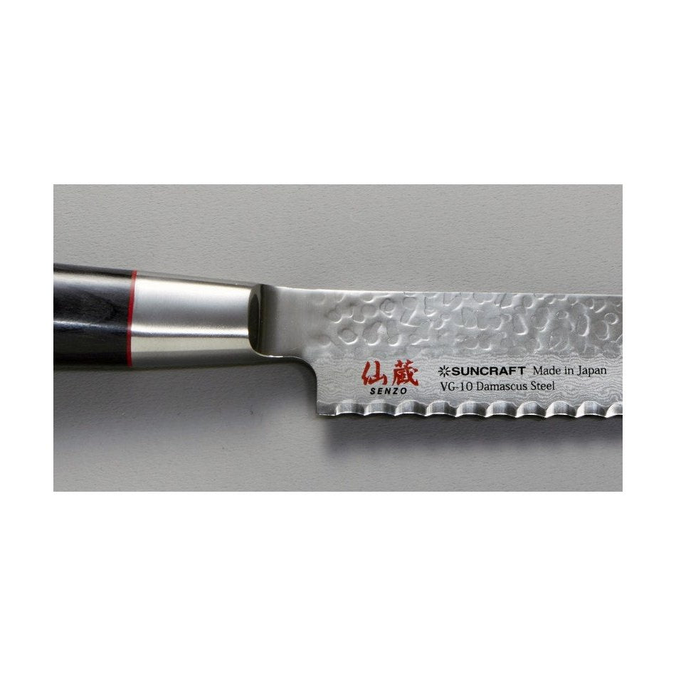 Suncraft Senzo  Damascus Classic Bread Knife, 22 cm