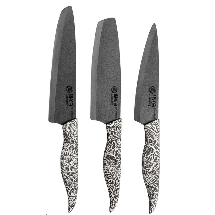 Samura INCA Ceramic Knives Set, 3 pcs