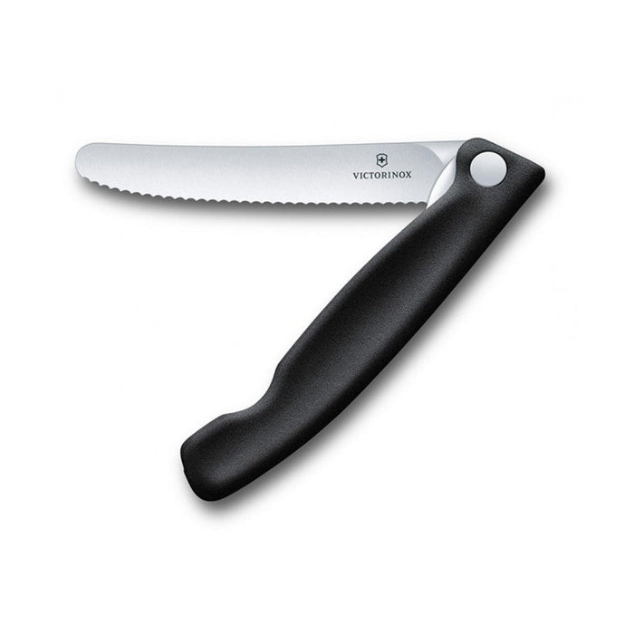 Victorinox Swiss Classic  Lightweight Paring Knife, Wavy Edge, black