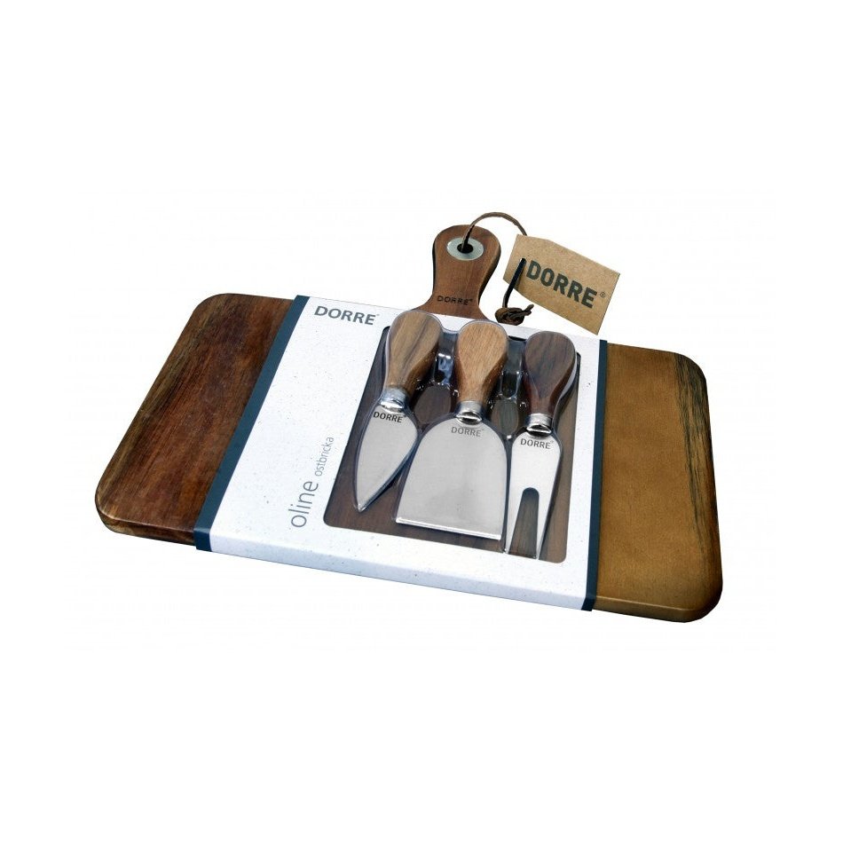 Dorre Oline Cheese Tray, 3 knives